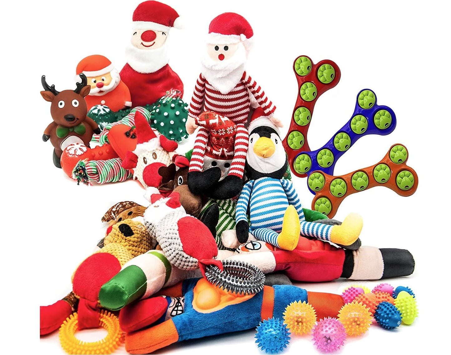 Christmas Stocking Cat Toy Set Gift Plush with Catnip Interactive Kitten Game