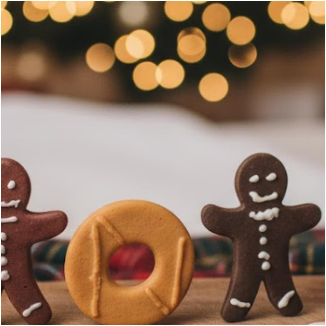 Festive Dog Treats Meaty Christmas Cookie Pack – 3 Pet Biscuits in Gingerbread & Ring Shapes with Chicken, Duck & Liver Flavour – Seasonal Snacks in Festive Gift Packaging for Dogs