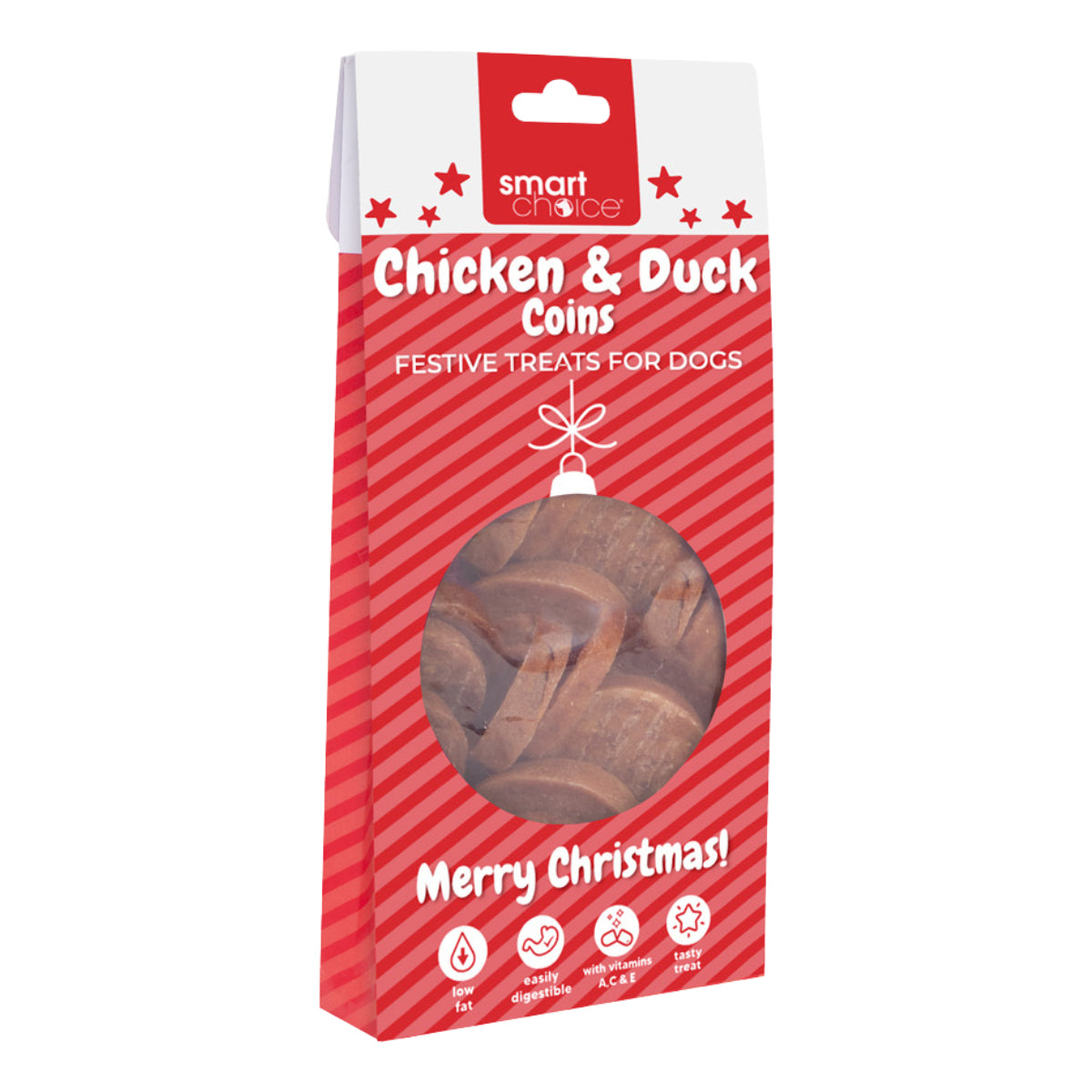 Christmas Dog Treats Pack of 3 Meaty Chicken Duck Festive Puppy Reward Chews