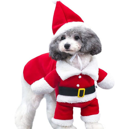 Pet Dog Christmas Clothes Santa Claus Dog Costume Winter Funny Puppy Pet Cosplay