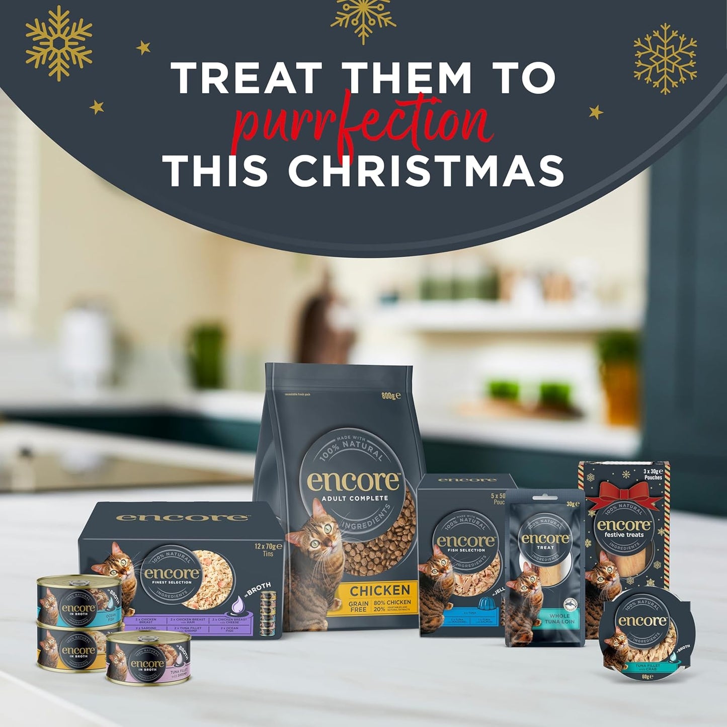 100% Natural Cat Treat Loins – Festive Variety, Grain Free (Tuna, Mackerel & Chicken with Rosemary) Pack of 3 × 30 G