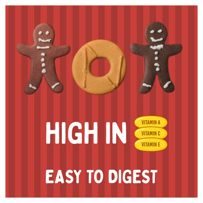 Christmas Dog Treats Set of 3 Gingerbread Biscuits Chicken Liver Duck Flavour