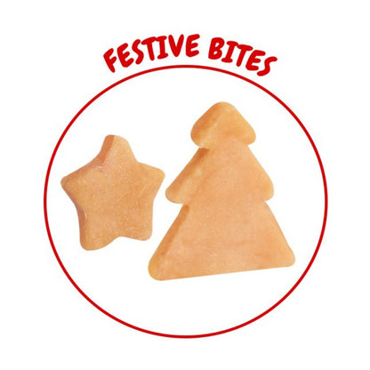 Christmas Dog Treats Pack of 3 Meaty Chicken Duck Festive Puppy Reward Chews