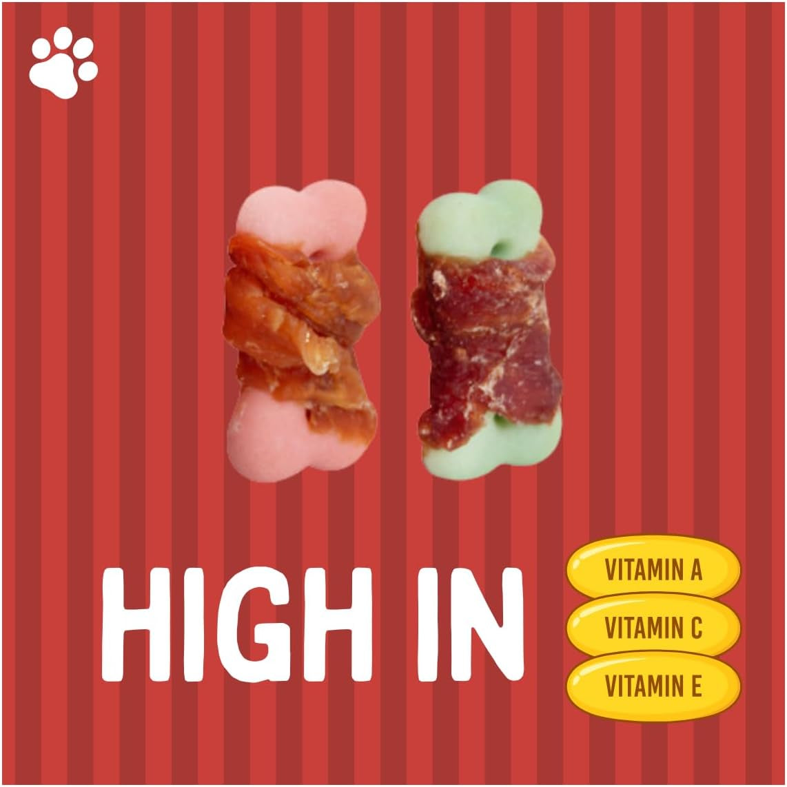 Festive Dog Treats Chicken & Duck Wrapped Biscuits – 4 Bags of Crunchy Pet Snacks in Seasonal Gift Packaging – Meaty Reward Training Treats & Stocking Fillers for Dogs at Christmas