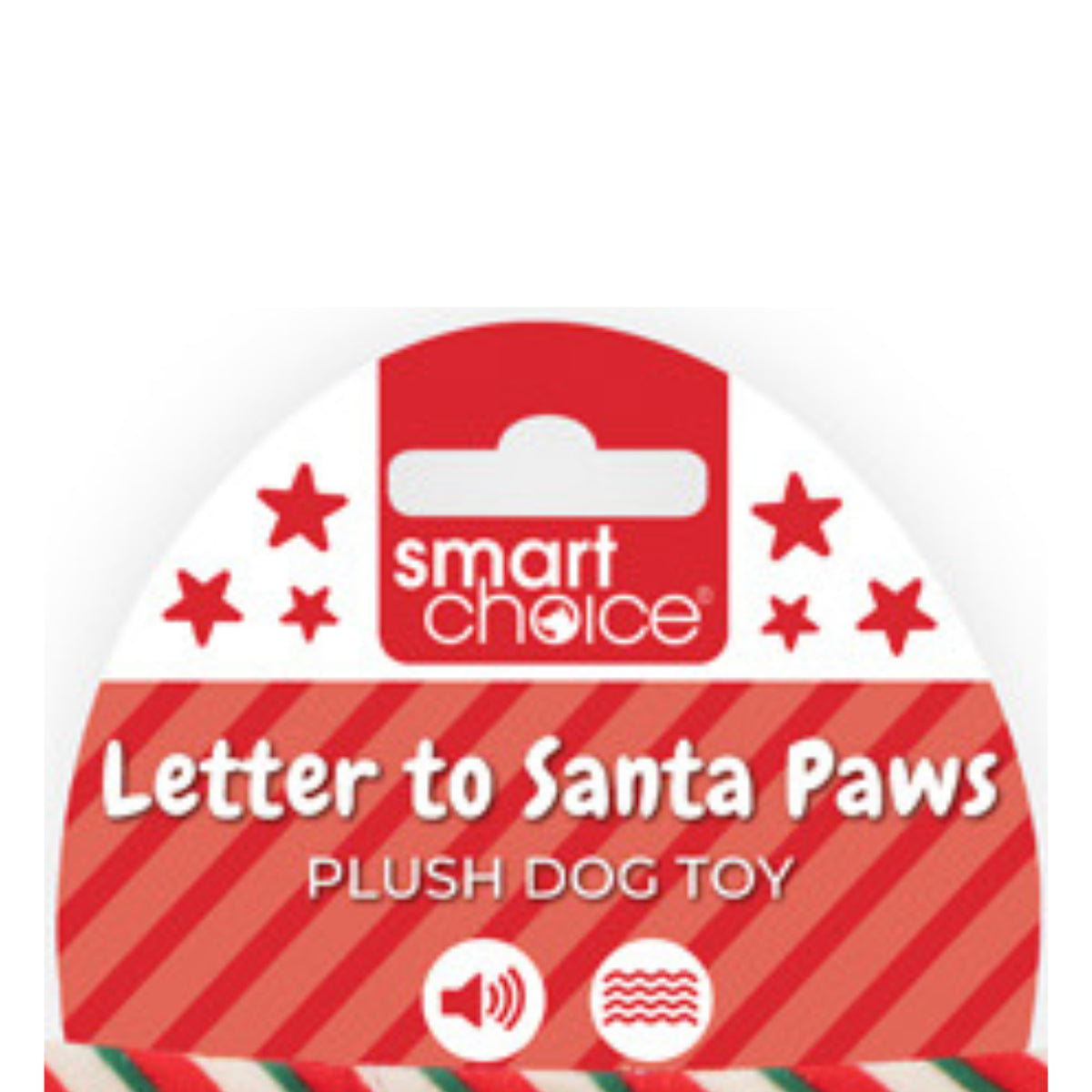 Squeaky Dog Toy Christmas Letter to Santa Crinkle Effect Interactive Stimulating
