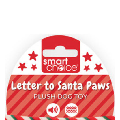 Squeaky Dog Toy Christmas Letter to Santa Crinkle Effect Interactive Stimulating