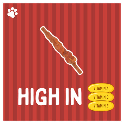 Christmas Dog Treats Pack of Turkey Wrapped Carrot Festive Puppy Dental Chews