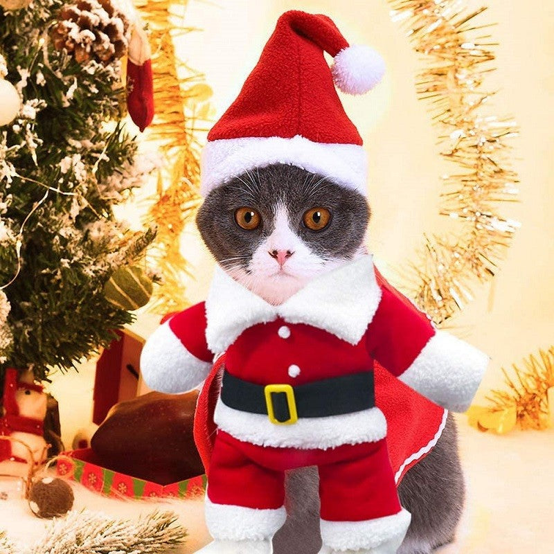Pet Dog Christmas Clothes Santa Claus Dog Costume Winter Funny Puppy Pet Cosplay