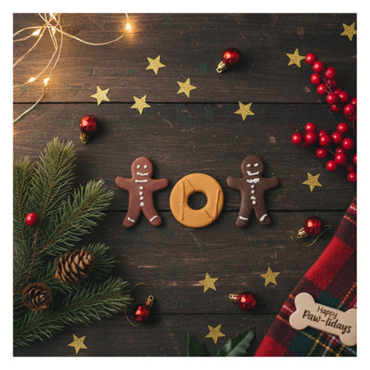 Christmas Dog Treats Set of 3 Gingerbread Biscuits Chicken Liver Duck Flavour