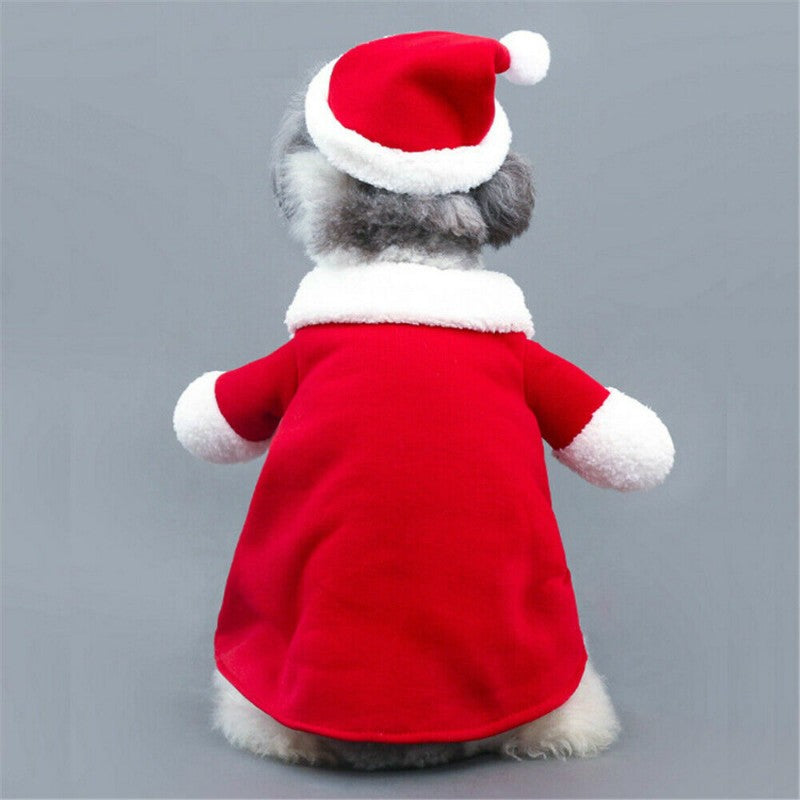 Pet Dog Christmas Clothes Santa Claus Dog Costume Winter Funny Puppy Pet Cosplay