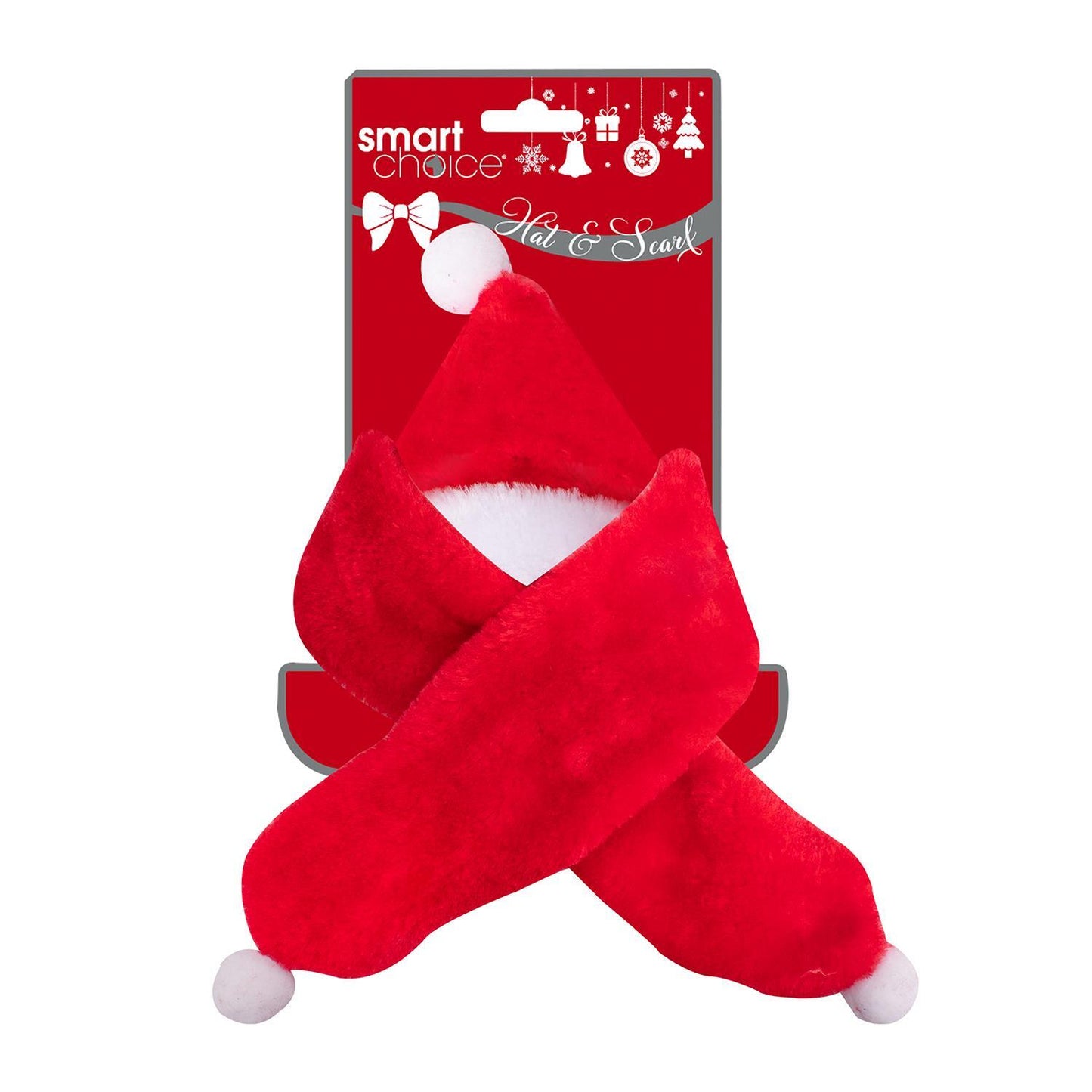 Pet Christmas Santa Hat and Scarf Xmas Outfit Fancy Dress Party Outfit