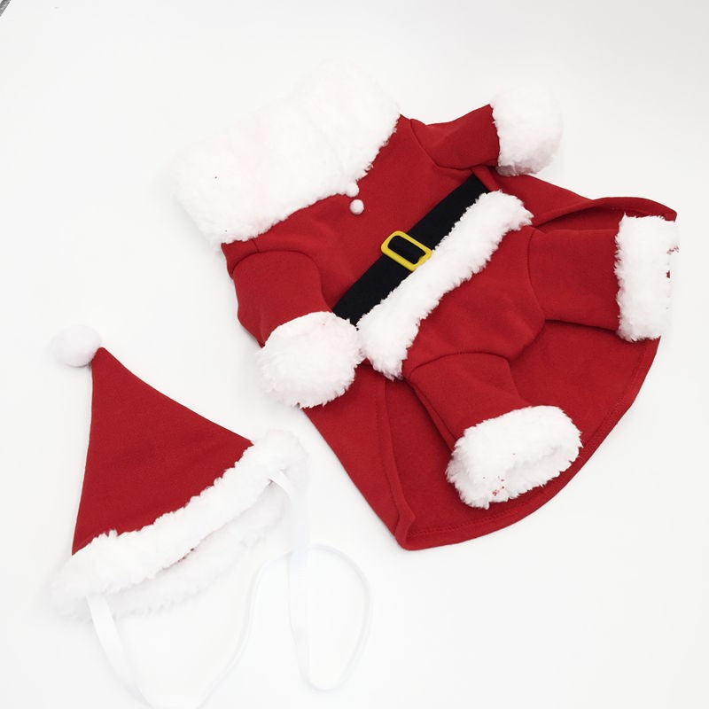 Pet Dog Christmas Clothes Santa Claus Dog Costume Winter Funny Puppy Pet Cosplay