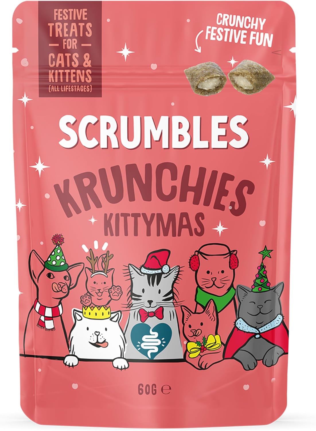 Krunchies Cat Treats Turkey Christmas 60G