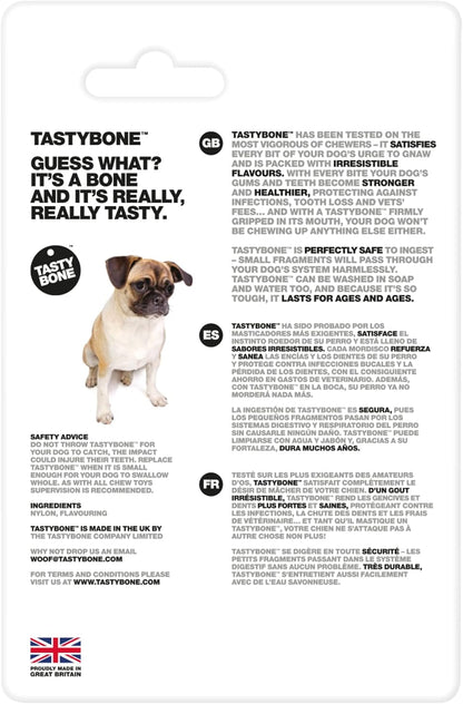 Tastybone Festive Nylon Dog Chew Toy for Toy Dogs (Turkey & Cranberry) - Christmas Dog Present, Indestructible for Aggressive Chewers, Everlasting Flavour, Made in the UK