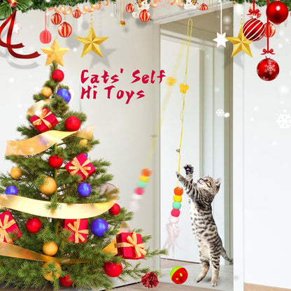 20PCS Christmas Cat Toys, Cat Toys for Indoor Cats, Cat Christmas Stocking Gift Set, Indoor Cat Gift Set with Mice Toys