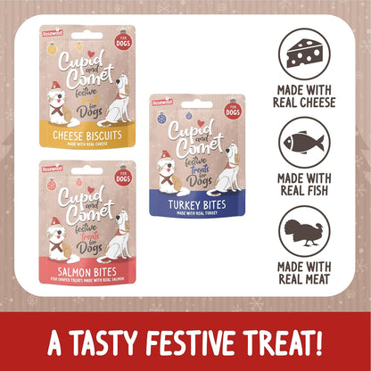 Cupid & Comet Christmas Dinner & Toys Stocking Gift, Dog Treats