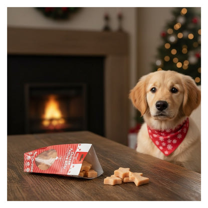 Christmas Dog Treats Pack of 3 Meaty Chicken Duck Festive Puppy Reward Chews