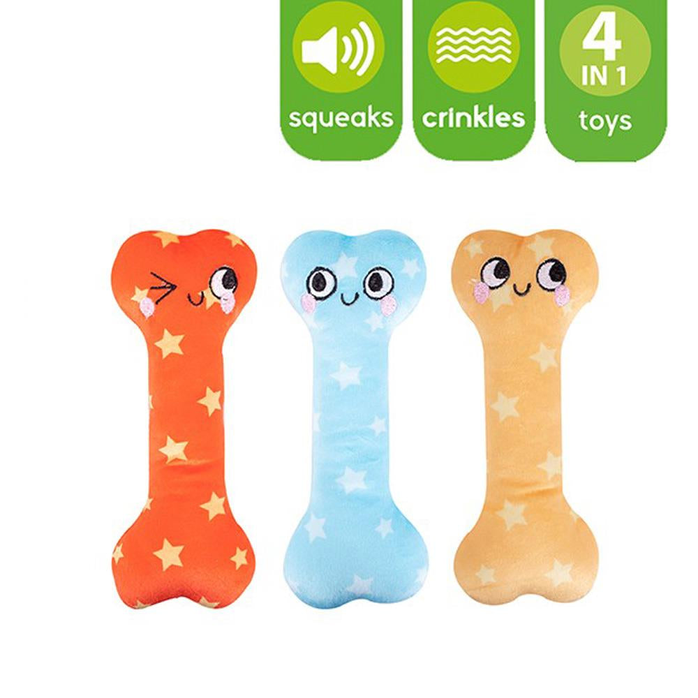 Snack Packet Plush Squeak Crinkle Novelty Toy Puppy Christmas Birthday Present