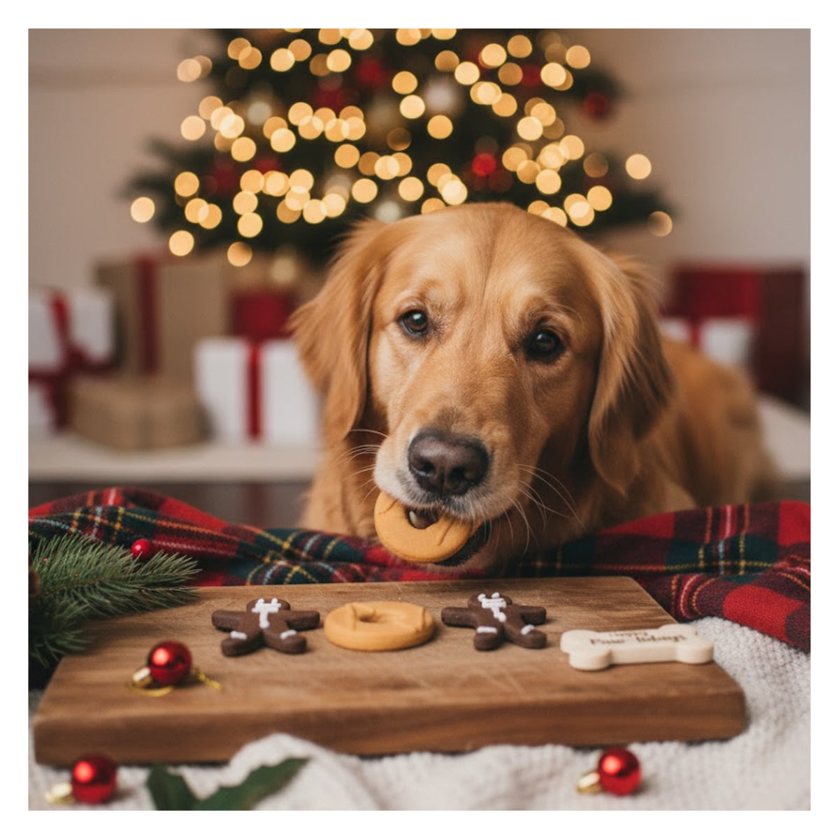Christmas Dog Treats Set of 3 Gingerbread Biscuits Chicken Liver Duck Flavour