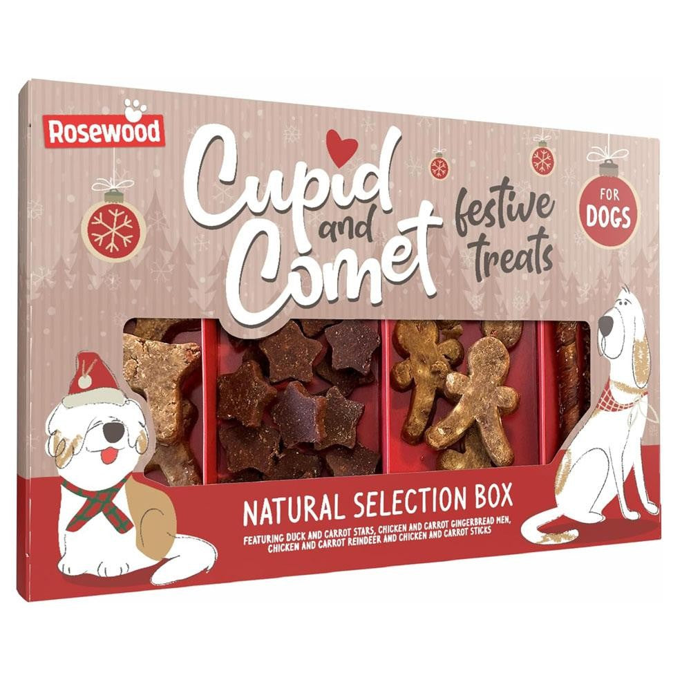 Rosewood Christmas Natural Selection Box Treats for Dogs 175G