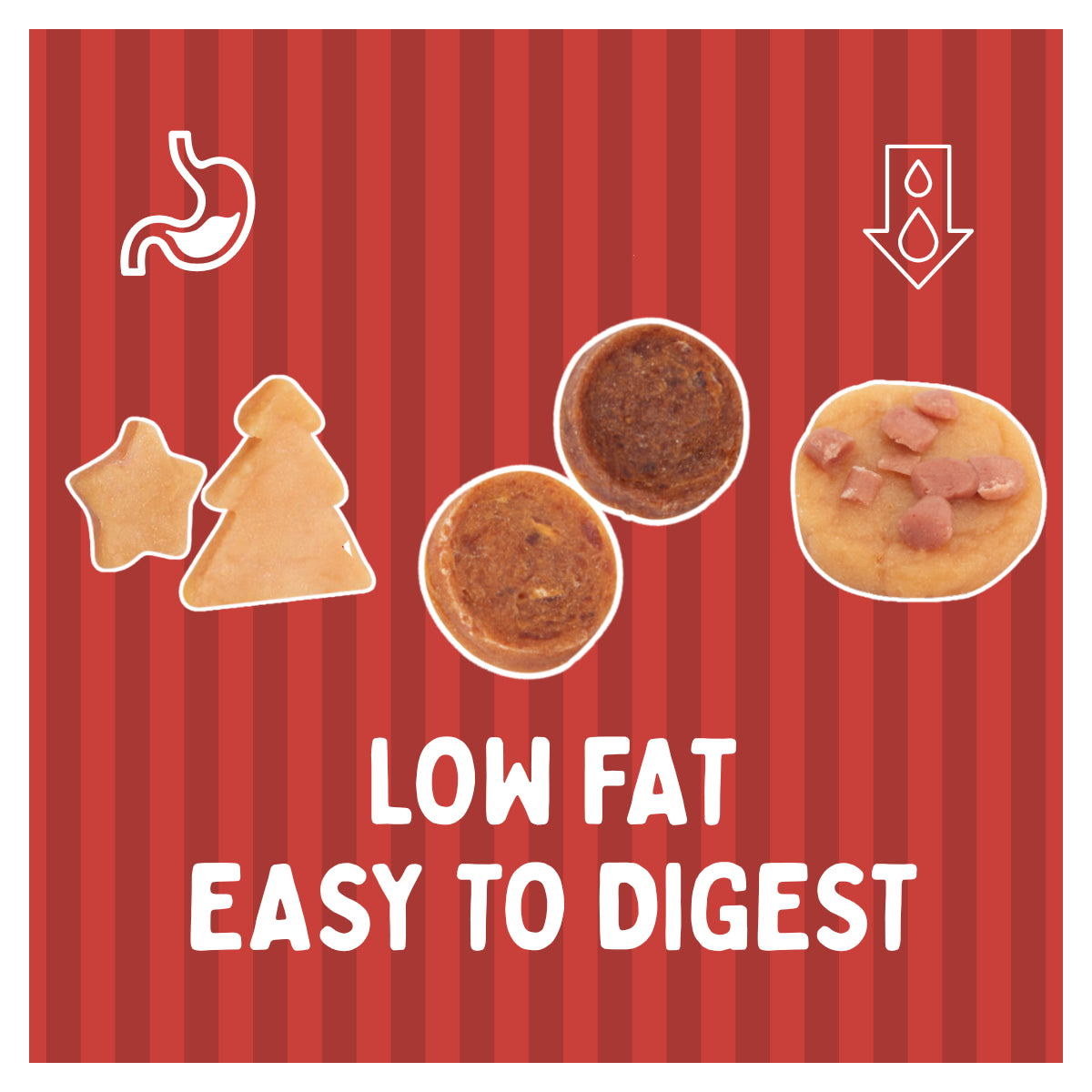 Christmas Dog Treats Pack of 3 Meaty Chicken Duck Festive Puppy Reward Chews