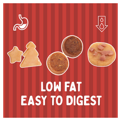 Christmas Dog Treats Pack of 3 Meaty Chicken Duck Festive Puppy Reward Chews