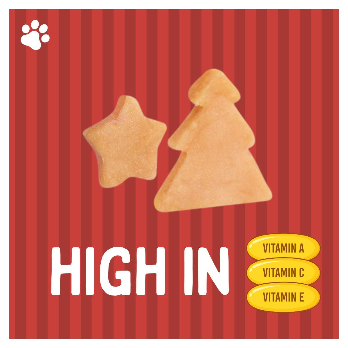 Christmas Dog Treats Pack of 3 Meaty Chicken Duck Festive Puppy Reward Chews