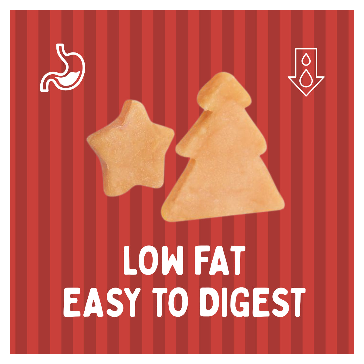 Christmas Dog Treats Pack of 3 Meaty Chicken Duck Festive Puppy Reward Chews