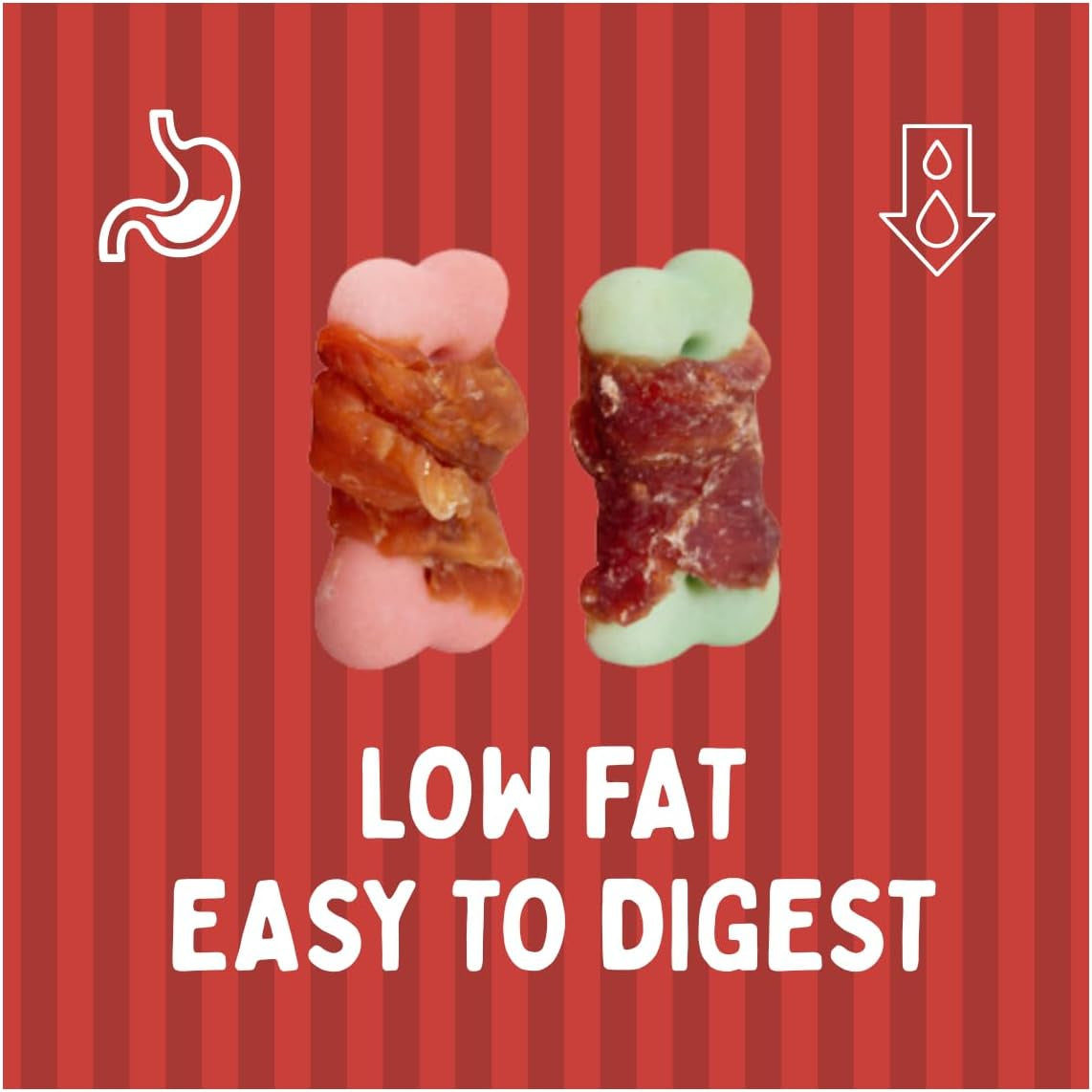 Festive Dog Treats Chicken & Duck Wrapped Biscuits – 4 Bags of Crunchy Pet Snacks in Seasonal Gift Packaging – Meaty Reward Training Treats & Stocking Fillers for Dogs at Christmas