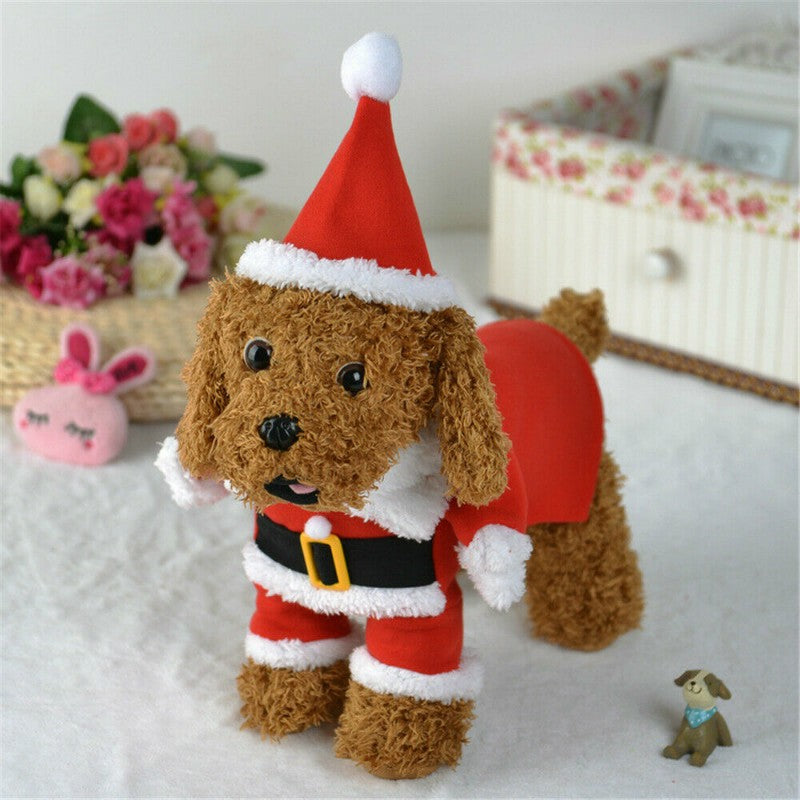 Pet Dog Christmas Clothes Santa Claus Dog Costume Winter Funny Puppy Pet Cosplay