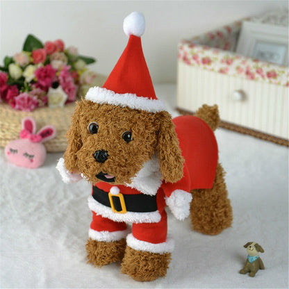 Pet Dog Christmas Clothes Santa Claus Dog Costume Winter Funny Puppy Pet Cosplay