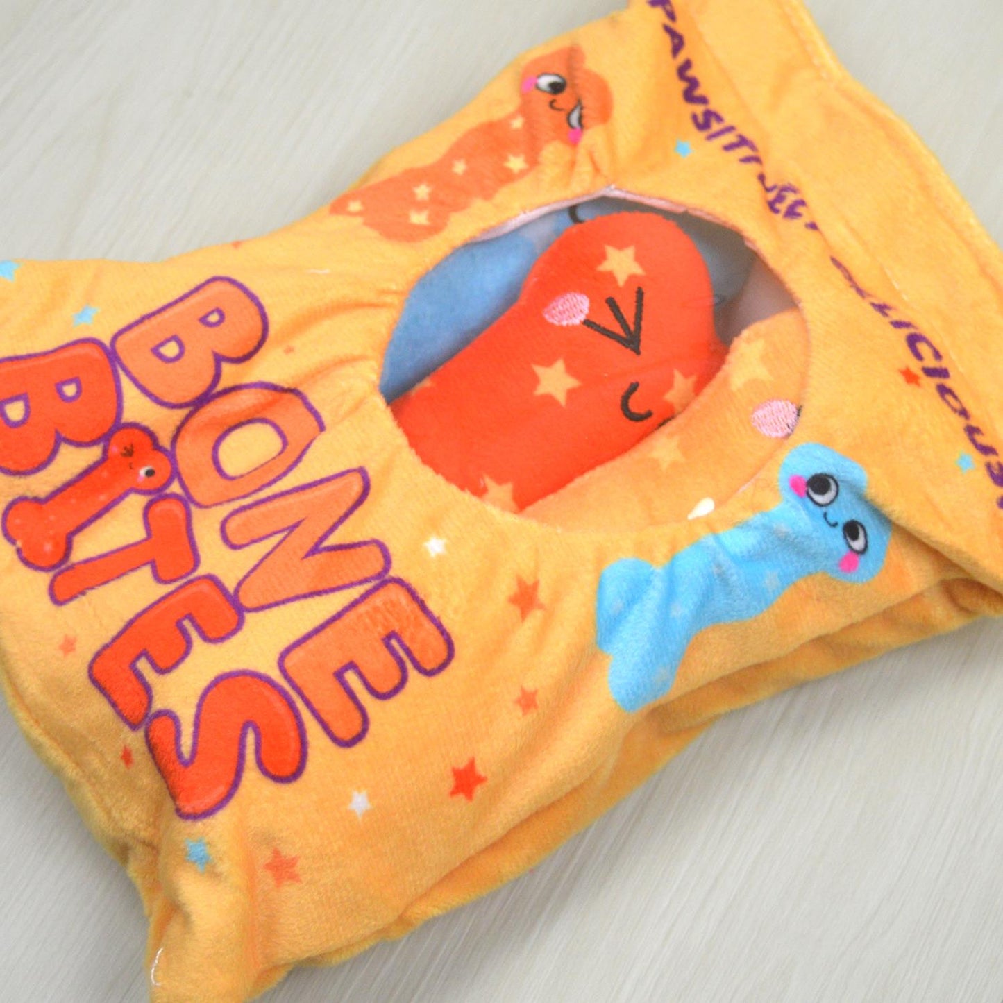 Snack Packet Plush Squeak Crinkle Novelty Toy Puppy Christmas Birthday Present