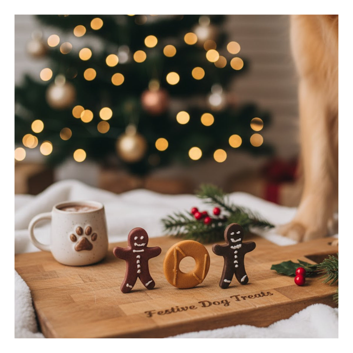 Christmas Dog Treats Set of 3 Gingerbread Biscuits Chicken Liver Duck Flavour