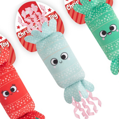 Christmas Cat Toy Set of 3 Plush Crinkle Effect Contains Catnip Interactive